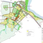 Sơ đồ phát triển không gian đô thị Hậu Hiền đến năm 2025. (Nguồn: Viện Quy hoạch Kiến trúc Thanh Hóa).