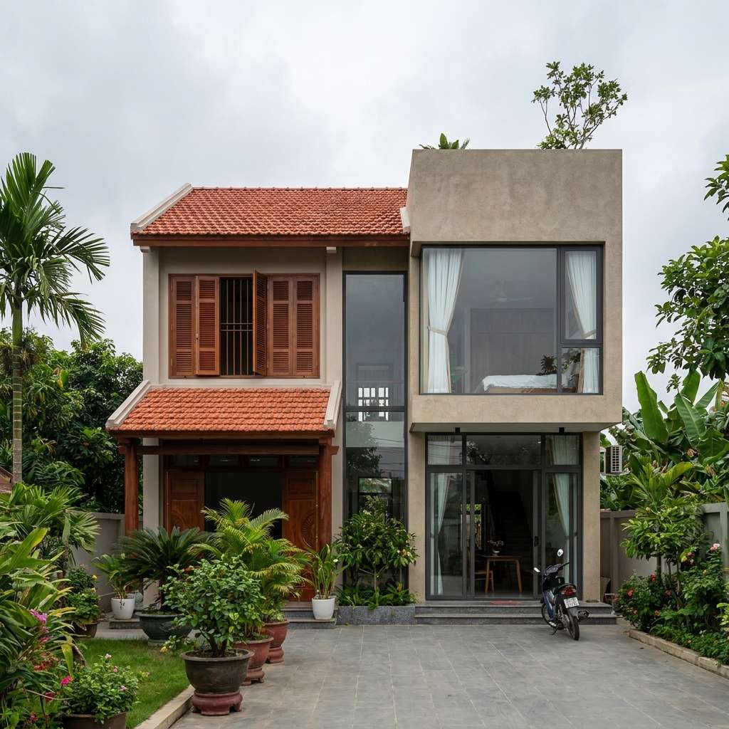 Thiết kế nhà 2 tầng Thanh Hóa đẹp, tối ưu chi phí