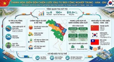 Tiềm Năng Và Cơ Hội Đầu Tư Bất Động Sản Công Nghiệp Thanh Hóa Cho DN Trung Quốc- Hàn Quốc – Đài Loan | 越南清化省工业土地与厂房投资选址全景指南